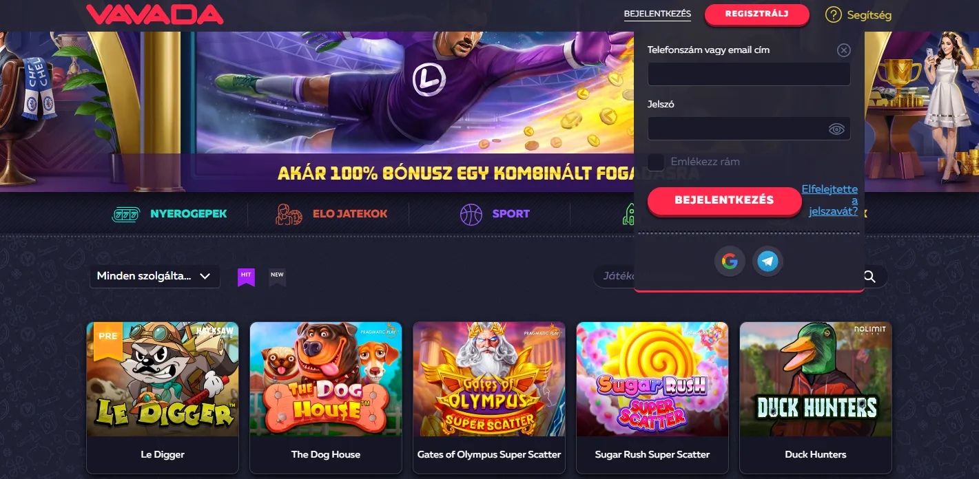 Vavada Casino login folyamat lépései